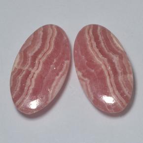 Rodocrosite naturale multicolore da 17,78 ct, taglio ovale, traslucido