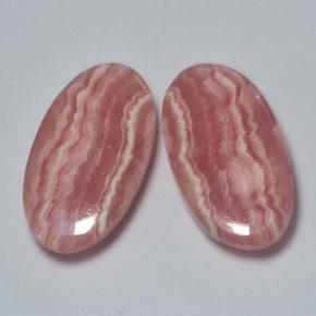 Rodocrosite naturale multicolore da 17,81 ct, taglio ovale, traslucido