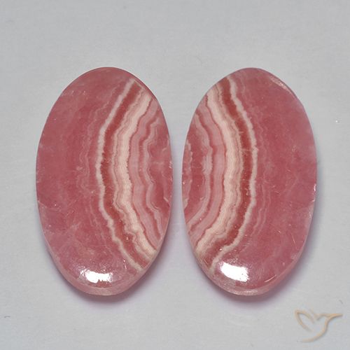 26.58ctw Naturale Multicolore Rodocrosite, Ovale, Traslucido