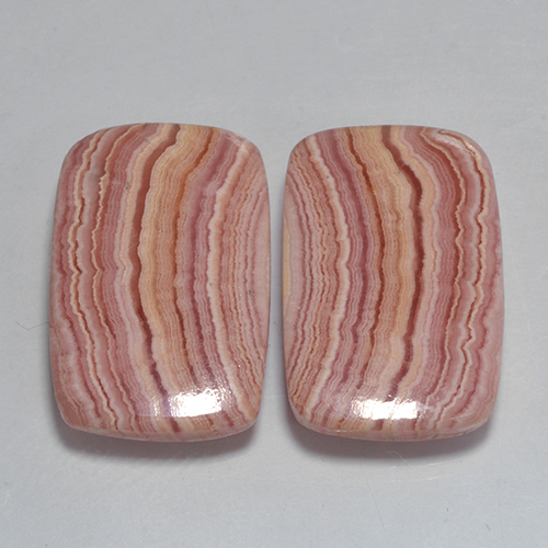 Rodocrosite naturale multicolore da 27,09 ct, taglio a cuscino, opaco
