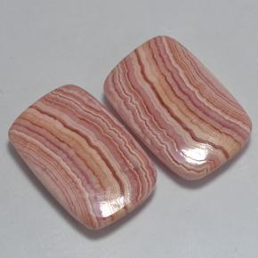 Rodocrosite naturale multicolore da 27,09 ct, taglio a cuscino, opaco