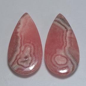 Rodocrosite naturale multicolore da 29,04 ct, taglio a pera, traslucido