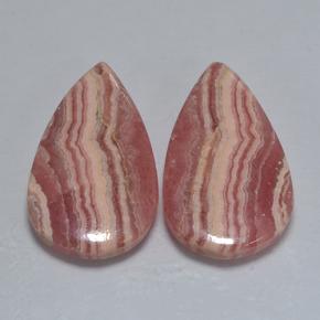 Rodocrosite naturale multicolore da 30,41 ct, taglio a pera, traslucido