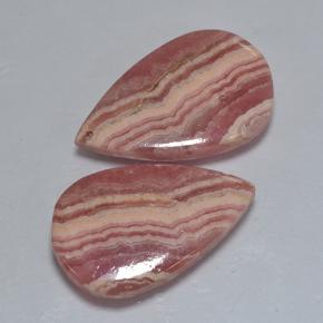 Rodocrosite naturale multicolore da 30,41 ct, taglio a pera, traslucido