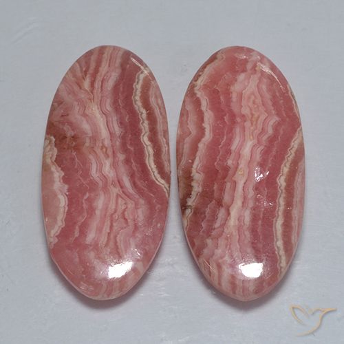 32.47ctw Naturale Multicolore Rodocrosite, Ovale, Traslucido