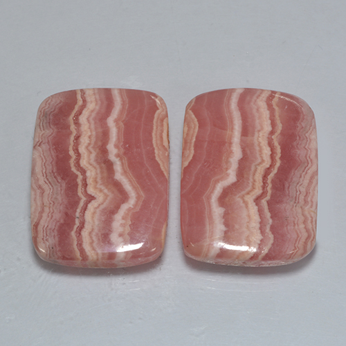 Rodocrosite naturale multicolore da 33,68 ct, taglio a cuscino, traslucido