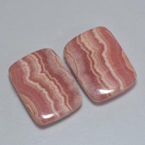 Rodocrosite naturale multicolore da 33,68 ct, taglio a cuscino, traslucido