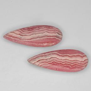 Gemme di Rodocrosite Multicolore naturale da 21.46 ct, Forma a pera, Traslucido