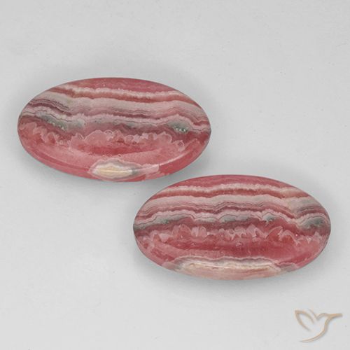 Rodocrosite naturale multicolore da 22,29 ct, taglio ovale, traslucido