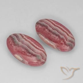 Rodocrosite naturale multicolore da 22,29 ct, taglio ovale, traslucido