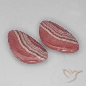 Gemme di Rodocrosite Multicolore naturale da 24.58 ct, Taglio a fantasia, Traslucido