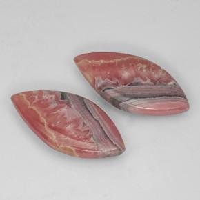 Gemme di Rodocrosite Multicolore naturale da 25.42 ct, Taglio marquise, Traslucido