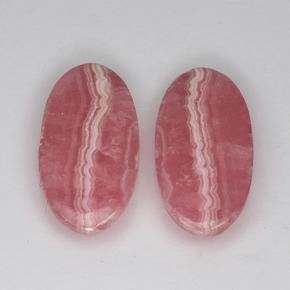 Rodocrosite naturale multicolore da 13,61 ct, taglio ovale, traslucido