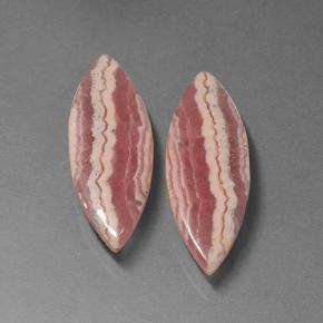 Gemme di Rodocrosite Multicolore naturale da 14.68 ct, Taglio marquise, Traslucido