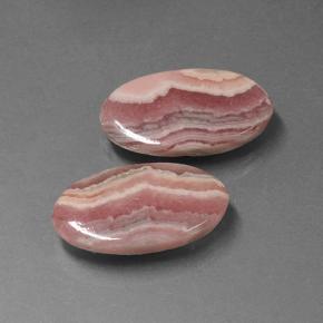 Rodocrosite naturale multicolore da 15,62 ct, taglio ovale, traslucido