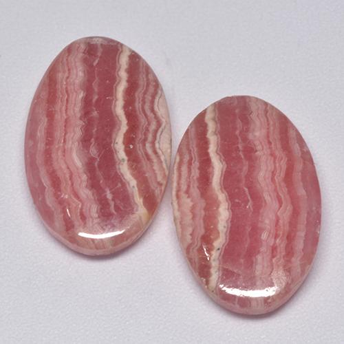 Rodocrosite naturale rosa da 20,55 ct, taglio ovale, traslucido