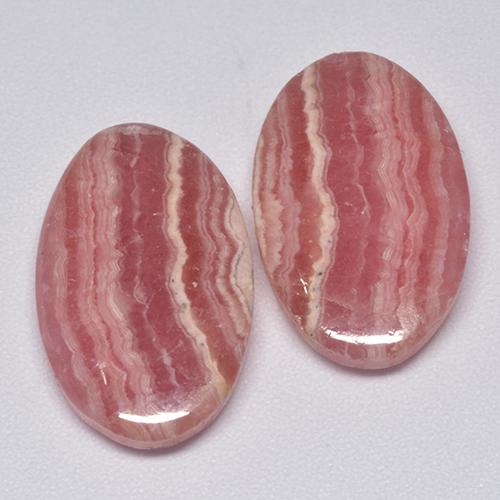 Rodocrosite naturale rosa da 20,55 ct, taglio ovale, traslucido