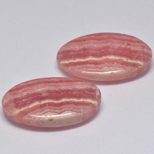 Rodocrosite naturale rosa da 20,55 ct, taglio ovale, traslucido