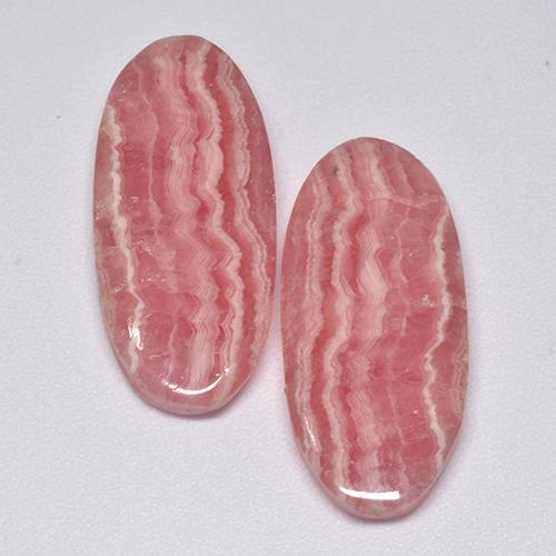 Rodocrosite naturale multicolore da 21,35 ct, taglio ovale, traslucido