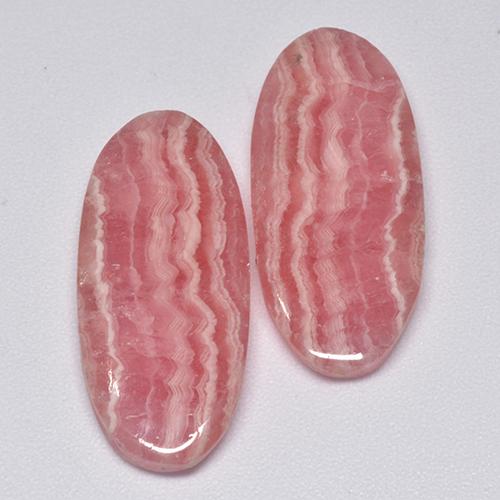Rodocrosite naturale multicolore da 21,35 ct, taglio ovale, traslucido