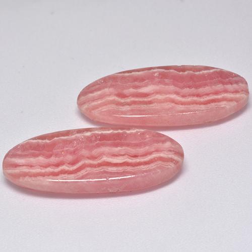 Rodocrosite naturale multicolore da 21,35 ct, taglio ovale, traslucido
