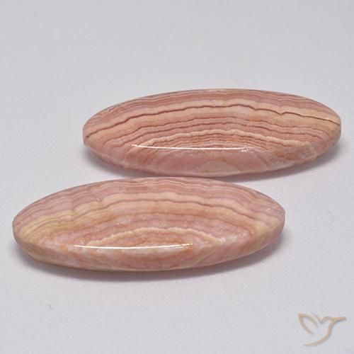 Gemme di Rodocrosite Multicolore naturale da 26.79 ct, Ovale, Opaco
