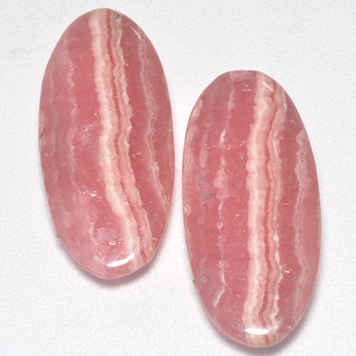 Rodocrosite naturale rosa da 5,99 ct, taglio ovale, traslucido