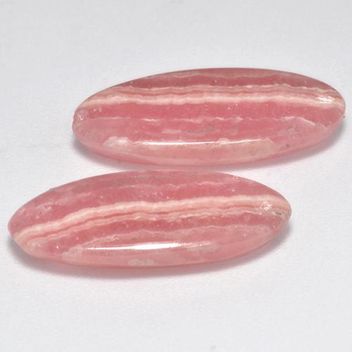 Rodocrosite naturale rosa da 5,99 ct, taglio ovale, traslucido