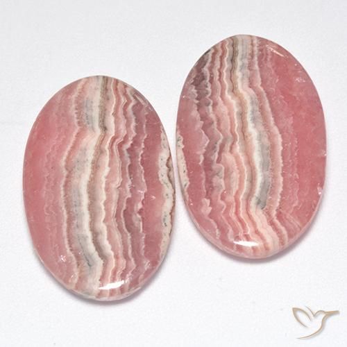 Gemme di Rodocrosite Multicolore naturale da 35.86 ct, Ovale, Traslucido