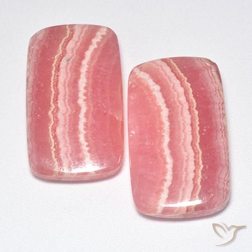 Gemme di Rodocrosite Multicolore naturale da 42.03 ct, Taglio a cuscino, Traslucido