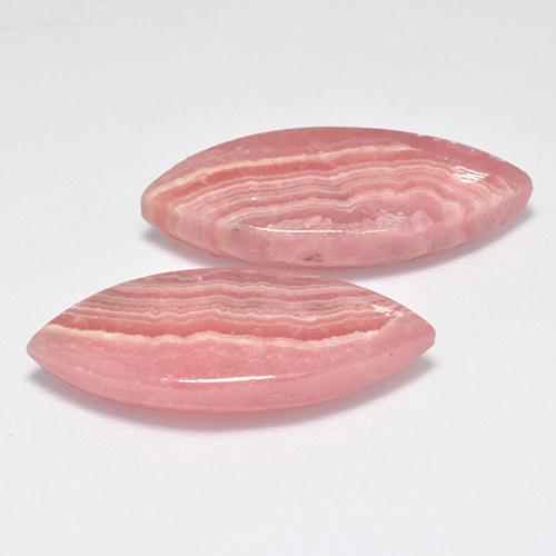 Gemme di Rodocrosite Multicolore naturale da 17.04 ct, Taglio marquise, Traslucido