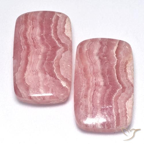32.67ctw Naturale Multicolore Rodocrosite, Cuscino, Traslucido