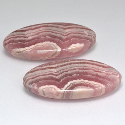 Rodocrosite naturale multicolore da 27,67 ct, taglio ovale, traslucido