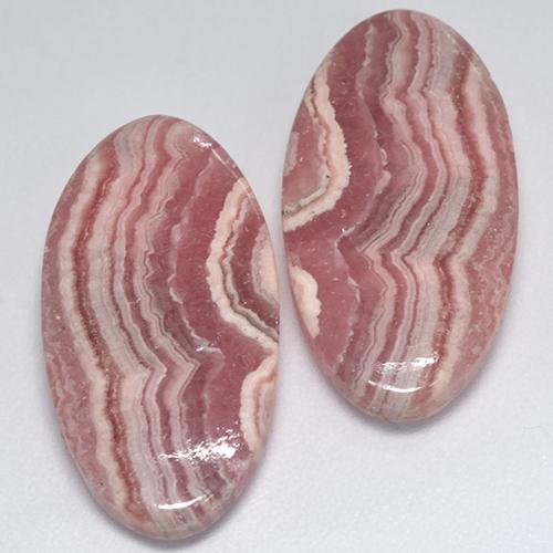 Rodocrosite naturale multicolore da 27,67 ct, taglio ovale, traslucido
