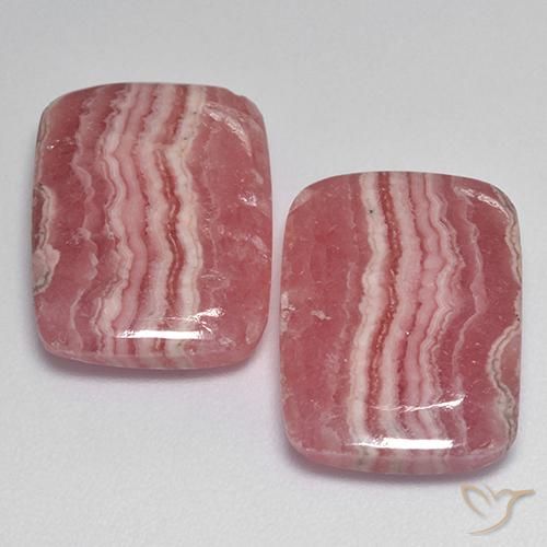 Rodocrosite naturale multicolore da 26,70 ct, taglio a cuscino, traslucido