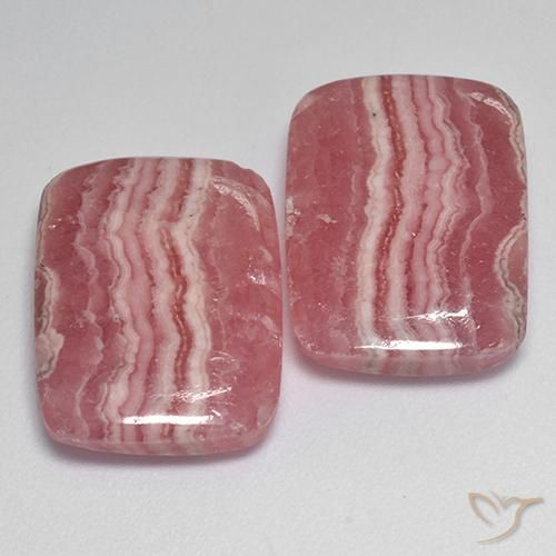 Rodocrosite naturale multicolore da 26,70 ct, taglio a cuscino, traslucido