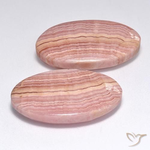 Gemme di Rodocrosite Multicolore naturale da 23.82 ct, Ovale, Traslucido
