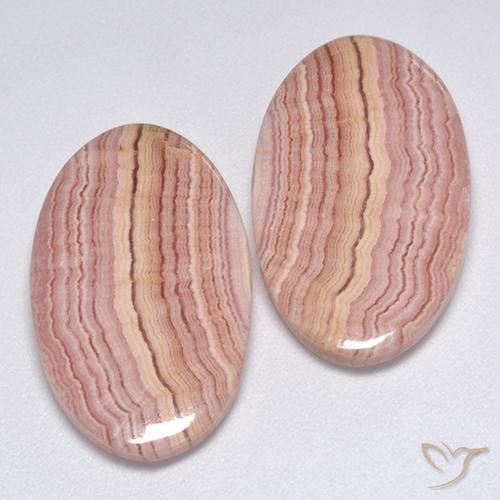 Gemme di Rodocrosite Multicolore naturale da 23.82 ct, Ovale, Traslucido