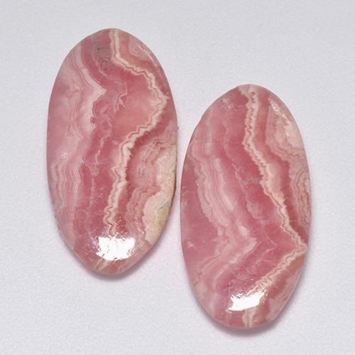 Rodocrosite naturale rosa da 11,12 ct, taglio ovale, traslucido