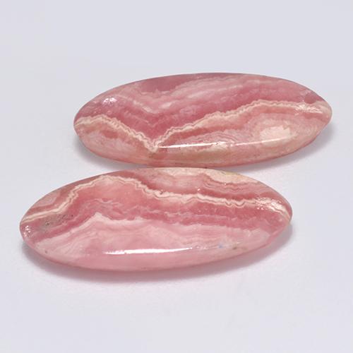 Rodocrosite naturale rosa da 11,12 ct, taglio ovale, traslucido