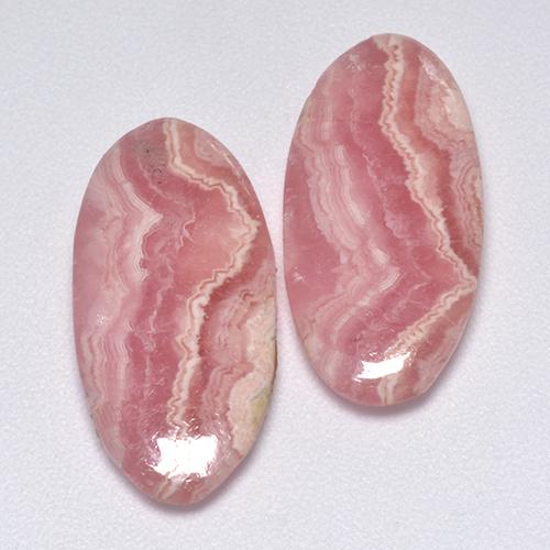 Rodocrosite naturale rosa da 11,12 ct, taglio ovale, traslucido