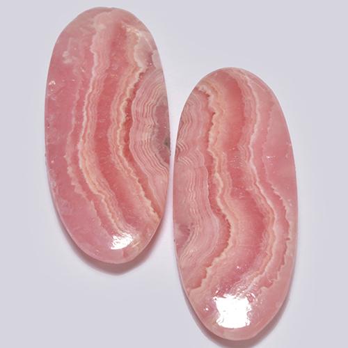 Rodocrosite naturale multicolore da 15,45 ct, taglio ovale, traslucido