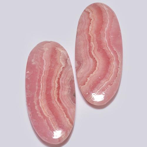 Rodocrosite naturale multicolore da 15,45 ct, taglio ovale, traslucido