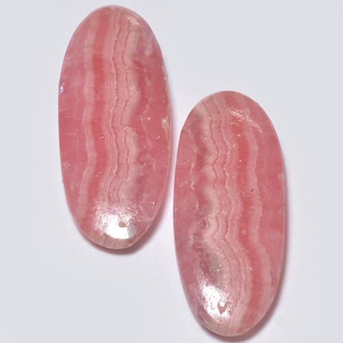 Rodocrosite naturale multicolore da 9,35 ct, taglio ovale, traslucido