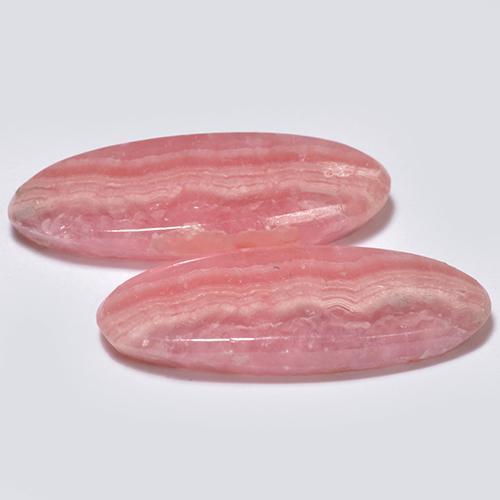 Rodocrosite naturale multicolore da 9,35 ct, taglio ovale, traslucido
