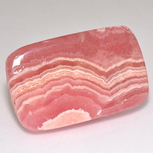 Rodocrosite naturale multicolore da 22,89 ct, taglio a cuscino, traslucido