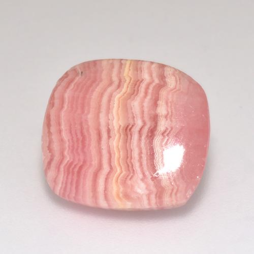 Rodocrosite naturale multicolore da 8,87 ct, taglio a cuscino, traslucido