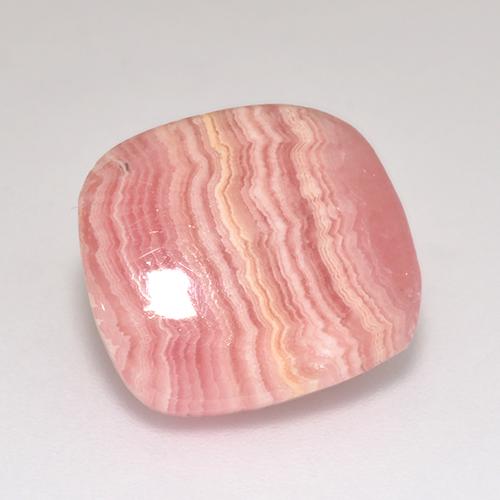 Rodocrosite naturale multicolore da 8,87 ct, taglio a cuscino, traslucido