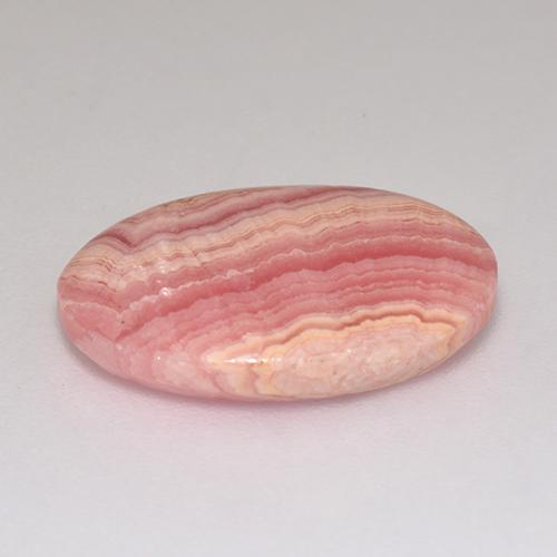Rodocrosite naturale rosa da 9,46 ct, taglio ovale, traslucido