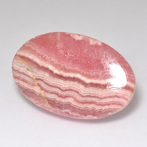 Rodocrosite naturale multicolore da 13,04 ct, taglio ovale, traslucido
